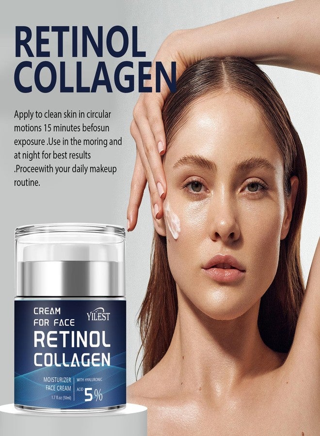 YILEST Retinol Moisturizing Cream for Face - Anti-Aging Night Cream with Retinol, Collagen & Shea Butter - Deep Hydration, Reduces Wrinkles & Fine Lines - For All Skin Types - 1.7oz - Image 3